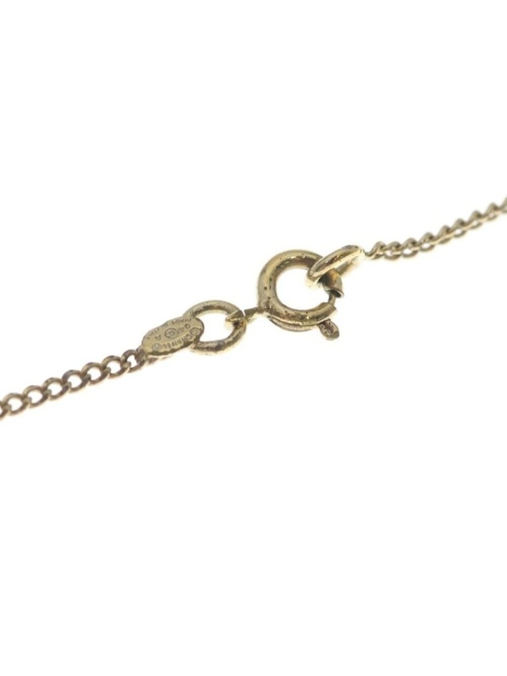 ★SOLD★ Chanel CC Logo Metal Necklace Pink Gold - Picture 4 of 6
